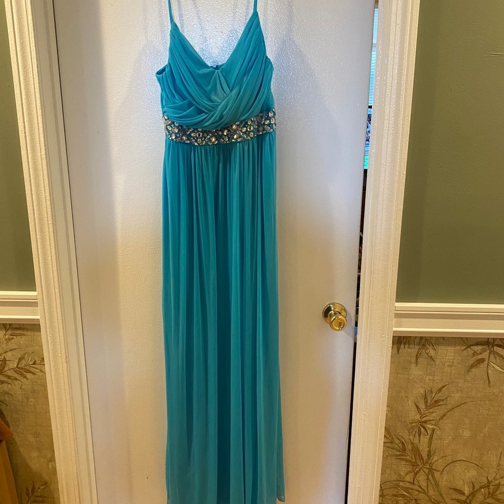 Women’s Blue Rhinestone Prom/Formal Dress
